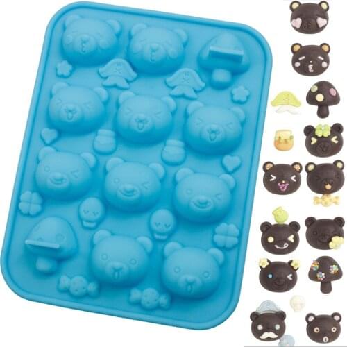 1Pcs Cute Bears Shaped Cake Mold Silicone mould Fondant Molds Chocolate Mold Cake Decoration Tool Pastry Baking Tools Cake Tools