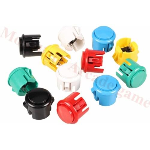 10Pcs/Lot Baolian Factory direct 30mm SANWA style momentary button switch arcade game push button with built in microswitch