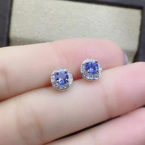 100% Real and Natural Tanzanite Earring Natural And Real 925 sterling silver Tanzanite Earring