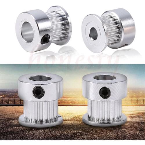 2GT 20T 5mm/8mm Bore Aluminum Pulley Gear Wheel for 3D Printer Timing Belt