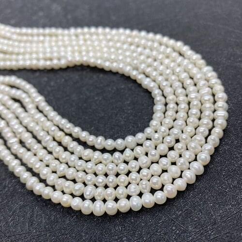 AAgrade Exquisite High Quality Natural Freshwater Cultured Pearl 100%pearl Round Shape DIY Bracelet Necklace Accessory 15 Inches