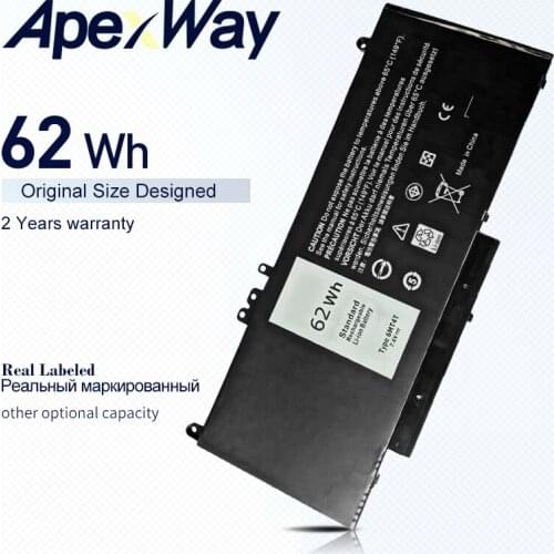 ApexWay 7.6V Laptop Battery 6MT4T For Dell Latitude E5470 E5570 Series Precision M3510 Series 07V69Y 7V69Y TXF9M 79VRK 62Wh