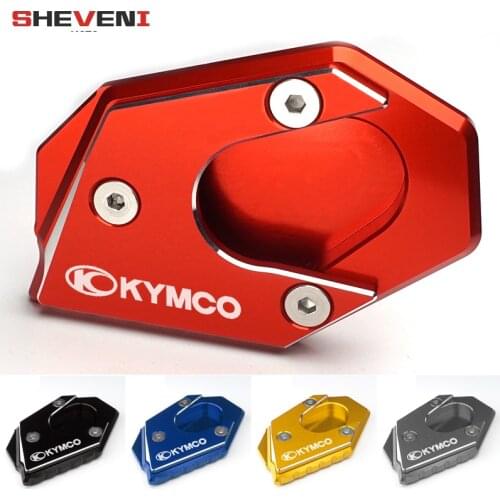 Motorcycle Aluminum Kickstand Extension Plate For KYMCO Downtown 200i 300i 350i 300 350 Xciting 250 400 side Stand Enlarge Pad