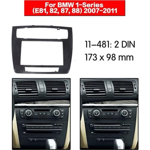 11-481 Dash Car CD Panel for BMW 1 Series E81 E82 E87 E88 (Auto Air-Conditioning) Stereo Fascia Dash CD Trim Installation 2din