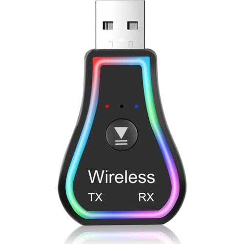 Bluetooth 5.0 Stereo Audio 3 in1 Receiver Transmitter LED Bluetooth AUX RCA USB 3.5mm Jack For TV PC Car Kit Wireless Adapter