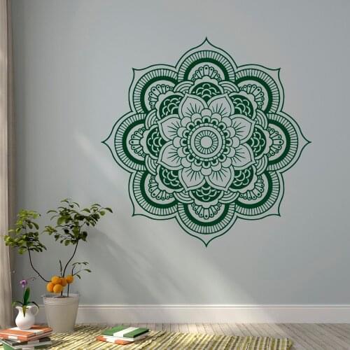 Bohemian Mandala Flower Wall Decal Vinyl Wall Stickers For Livingroom Yoga Studio Home Art Mural Meditation Bohe Decor DIYSYY717