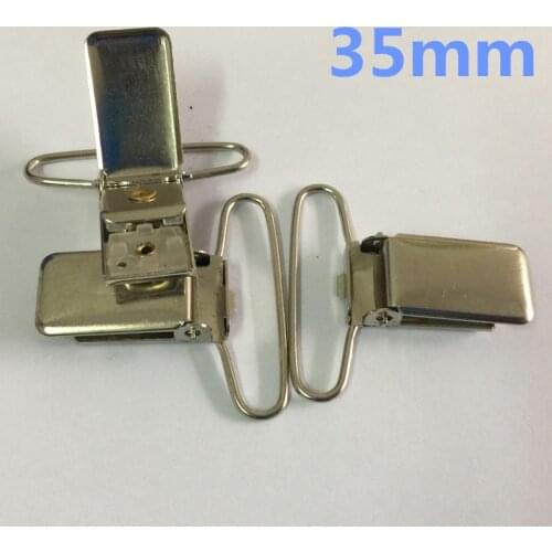 35mm Rectangle Shape Metal Paci Pacifier Suspender Clips Holders for Craft Project Plastic Insert 10PCS/LOT
