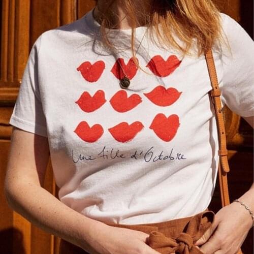 HarleyFashion Popular Style Hot Selling Summer Fashion Quality 100% Cotton T-shirt Month Printing White Casual Tees