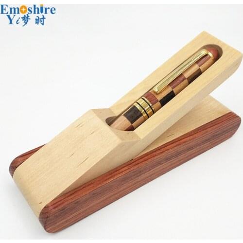 Emoshire Stationery Mixed Color Top Brand Fountain Pens Luxury Gift Set Vintage Wooden Present OEM Fountain Pen Set PC015