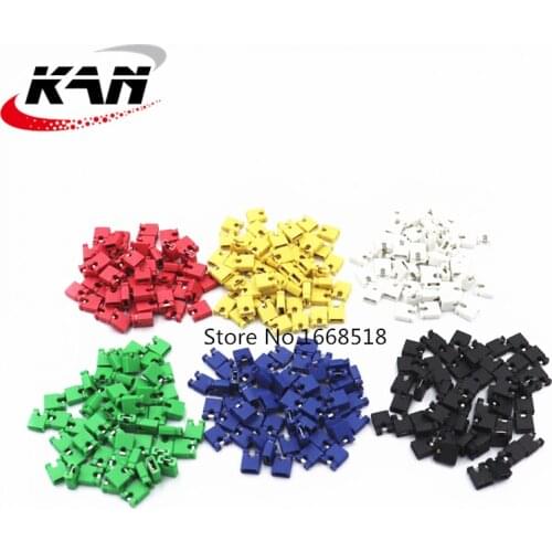 300 PCS 2.54mm Standard Circuit Board Jumper Cap Shunts Short Circuit Cap Connector cap Red White Blue