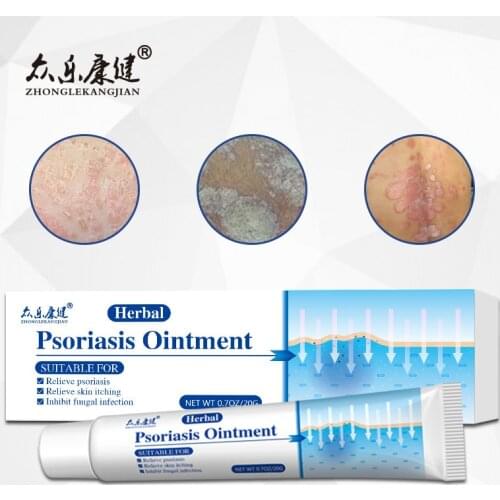 Herbal Psoriasis Cream Ointment Anti bacterial Anti Itch Relief Eczema Skin Rash Urticaria Desquamation Treatment Skin Care 20g