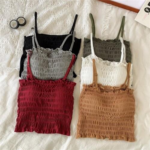 Summer Sexy Crop Top Women Ribbed Tank Top Women White Casual Fitness Short Vest Candy Colors Knitted Off Shoulder 2020