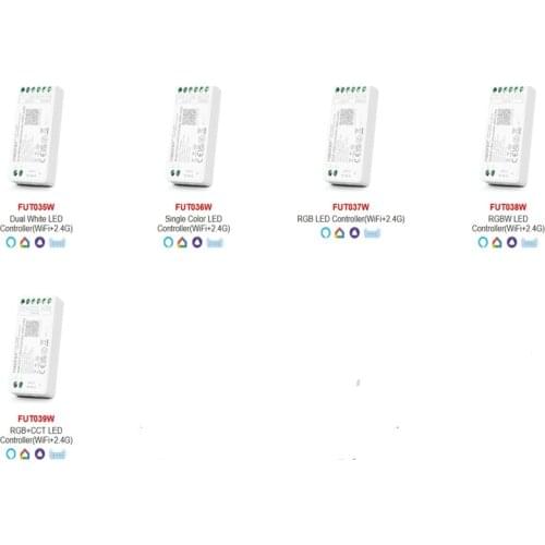 Miboxer 2.4GHz Single Color Dual White RGB RGBW RGB+CCT LED Controller (WiFi+2.4G) FUT035W FUT036W FUT037W FUT038W FUT039W Voice