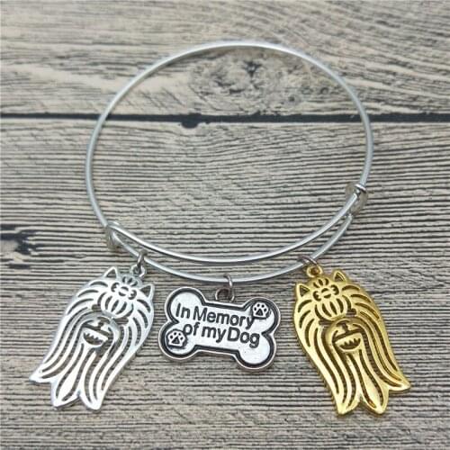 Trendy New Yorkshire Terrier Bangles Cute Yorkshire Terrier Dog Bangles Bracelets Fashion Pet Jewellery