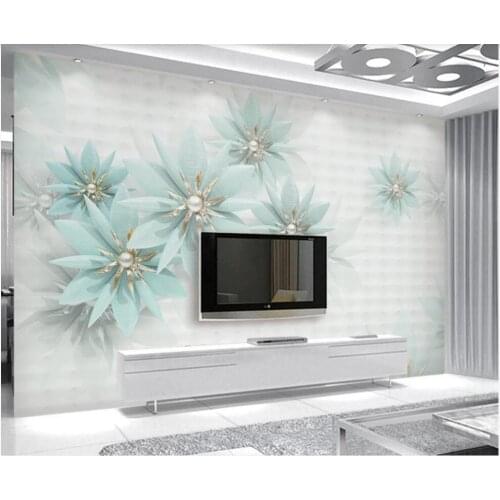 Custom mural 3d photo wallpaper Exquisite modern jewelry flowers home decor living room wallpaper for walls 3 d in rolls