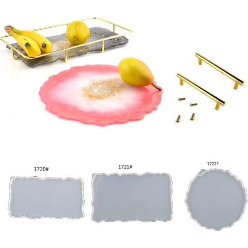 Irregular Big Plate Resin Mold Oversized Fruit Disc Tray Resin Mold Transparent Flexible Silicone Molds Art Craft Tools