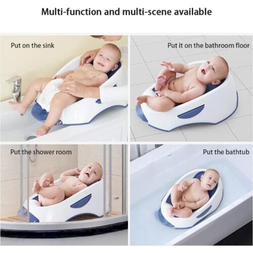D7WF Baby Bath Support Tub Newborn Bathtub Lying Bracket Bathing Mat Stand Non-Slip