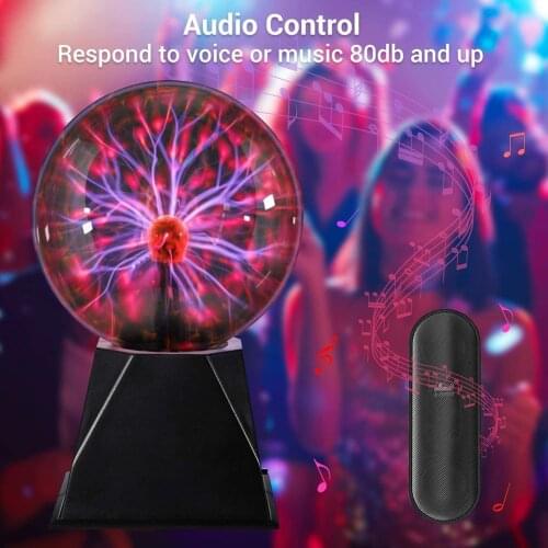 Plasma Ball Light Sphere Lightning USB Static Glitter Touch Sound Sensitive Night Lamp Home Party Decor Christmas Gift for Kids