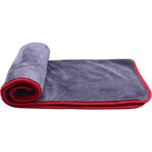 NEW-1000GSM 90X60Cm Large Size Thick Plush Microfiber Towel Car Wash Clean Cloths Microfibre Wax Polishing Detailing Towel Absor