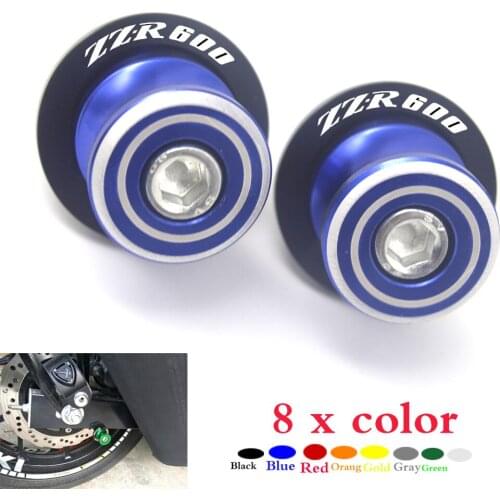 CNC Motorcycle Frame Stands Screws sliders Swingarm Spools Slider For Kawasaki ZZR 600 ZZR600 10M