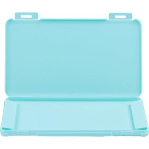 Portable Double Clasp Hygienic Green Mask Storage Box Temporal Dustproof Mask Preservation Plastic Box
