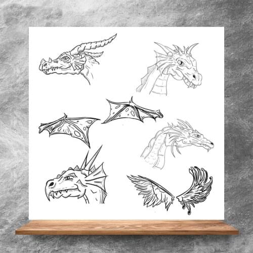 ZhuoAng Evil dragon Clear Stamps/Silicone Transparent Seals for DIY scrapbooking photo album Clear Stamps