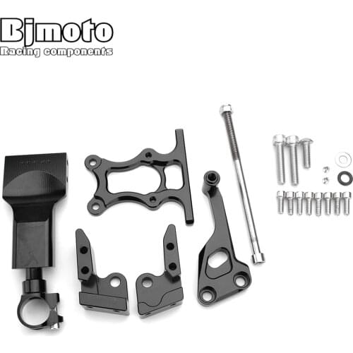 BJMOTO CNC MT07 Motorcycle Adjustable Steering Stabilize Damper Bracket Mount kit For Yamaha MT-07 2013-2017 Moto Steer Support