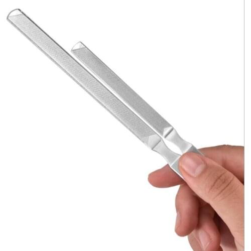 200Pcs/Lot Manicure Polishing Stainless Steel Nail File Abrasive Grinder Nail Bar Thicken Peeling Grey Grinding Strip HA2183