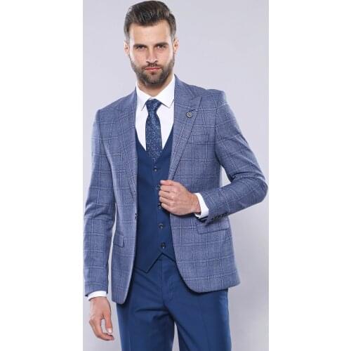 Checked Blue Combined Suit Wessi