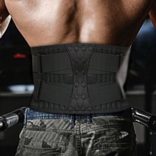 Waist Support 10 Springs Waist Trainer Sport Weightlifting Belt Adjustable Elastic Double Pressure Banded Fitness Lumbar Brace