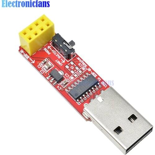 USB to ESP8266 ESP-01 Wi-Fi Adapter Module w/ CH340G USB to TTL Driver Serial Wireless Adapter On-board 3.3V LDO for Arduino