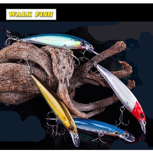WALK FISH 11cm 14g 3D Luminous Night Minnow Fishing Lure Swim Bait Isca Artificial Hard Bait Lure Hook Tackle Fish Lure