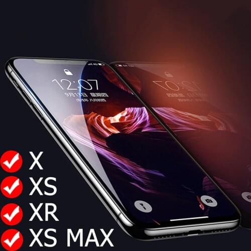 Iphone X XR XS MAX i phone rx glass tempered screen protector Protective glass iphone xs max on for apple screen saver