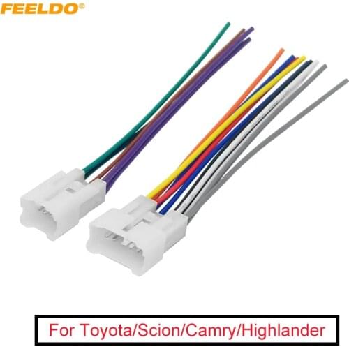 FEELDO 10Pair CAR TRUCK RADIO AUDIO STEREO WIRE HARNESS For TOYOTA FIT /SCION #AM1794