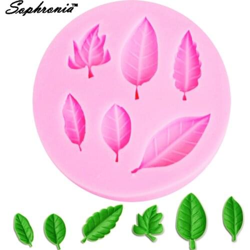 10pcs/set M031 3D Tree Leaf Cake Border Silicone Cake Molds Cupcake Fondant Cake Decorating Tools Gumpaste Chocolate Moulds