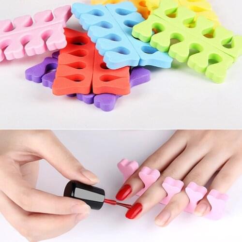 10pcs/Pack Toes Separators Nail Art Soft Sponge Fingers Separators UV Gel Polish Beauty Feet Care Manicure Pedicure Tools