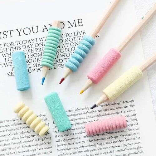 4 Pcs Soft Foam Pen Pencil Grips Pen Control Pupil Writing Posture Corrector Device for Students Kids Learning Practise Aid Grip