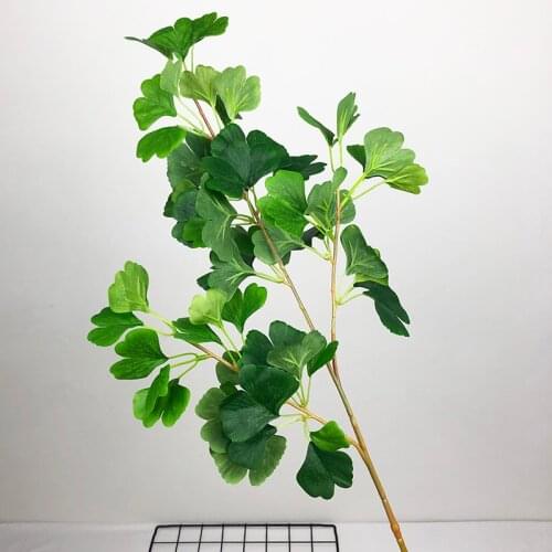 5Fork Large Artificial Tree Fall Decor Maple Leaf Ginkgo Biloba Simulation Branche for Home Wedding Party Silk Plant