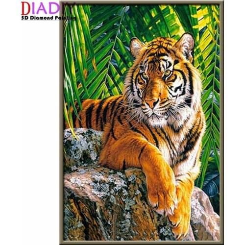 5D Diamond Painting Animals Horse Diamond Mosaic Tiger Lion DIY Full Round Diamond Embroidery Cross Stitch Rhinestone Art