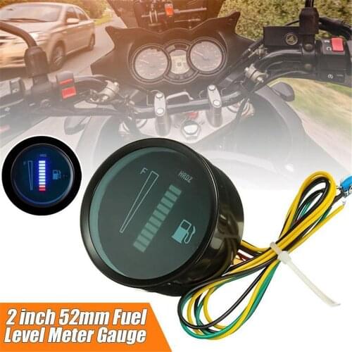 Car Fuel Gauge LED Fuel Level Moto Meter Gauge Fuel Level Sensor for 12V Motorcycle Automobile 8 LED Green Light Display