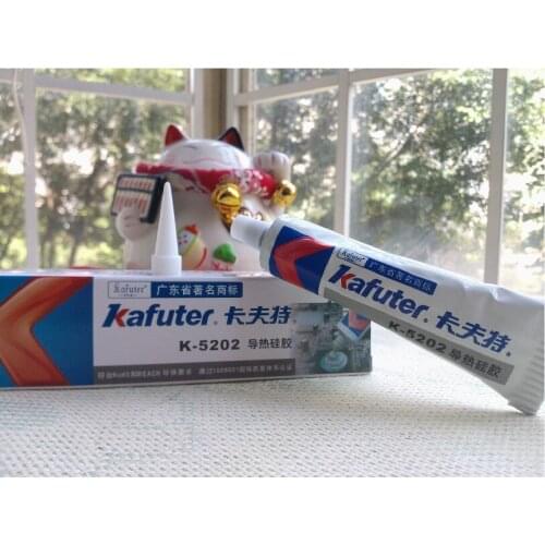 Free shipping 80g Kafuter K-5202 High power led thermal grease heat sink paste cream for CPU PCB COB led chips Free Shipping NEW