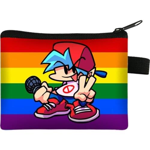 Friday Night Funkin Wallet Student Boys And Girls Short Wallet Card Bag Pocket Coin Key Storage Bag Mini Money Bag