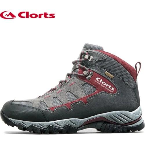 Clorts Genuine Leather Hiking Shoes Waterproof Mens Sneakers Non-slip Hunting Boots Suede Breathable Mountain Climbing Boots
