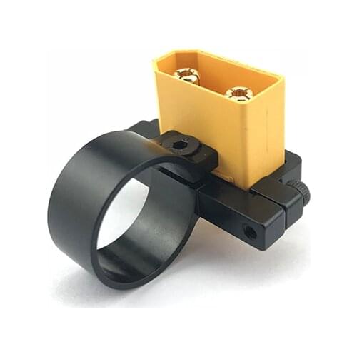 CNC Amass XT90 Male/Female Power Plug Fixing Component Oxidized Black Fixture Mounting Holder 18mm Tube Inner Diameter