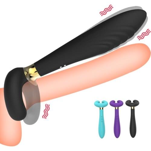 Double Penetration 3 Motors Dildo Vibrator for Couples Sex Toys for Women Men Penis Strap On Nipple Clit Vagina Plug AV Vibrator
