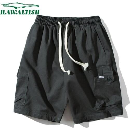Hawaifish brand mens shorts 2021 pure Cotton washed mens five-point shorts summer casual high quality pantalon corto hombre