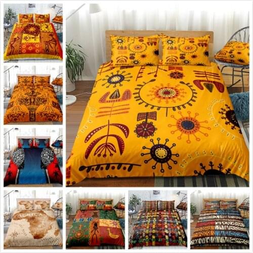 3D Bohemian bedding set Comforter cover pillow case 3pcs Luxury African printed duvet cover Bedclothes king queen bed linen
