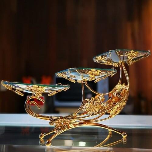 Creative Modern Living Room Family Personality Tea Table Wedding Fruit Bowl Ornaments Light Luxury Style European