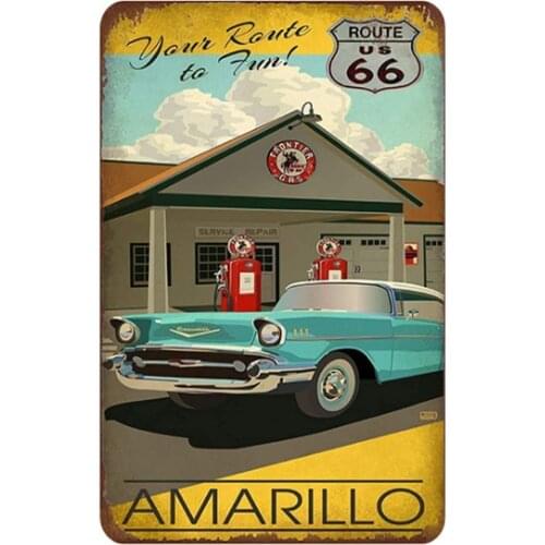 Your Route to Retro Metal Tin Sign Plaque Poster Wall Decor Art Shabby Chic Gift