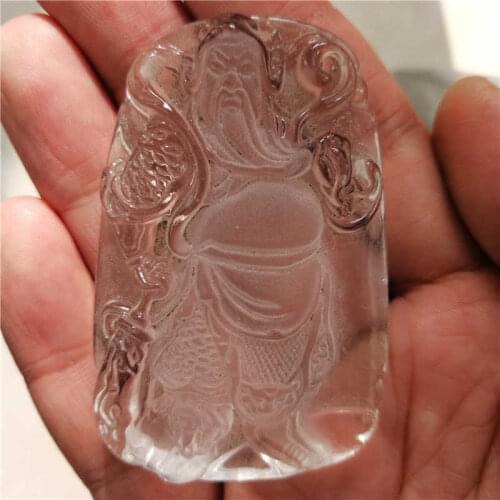 Natural White Crystal STone Buddha Head Pendant men women fashion pendant + free rope
